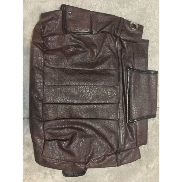 Miche-Katheryn Brown Faux Leather Handbag/ Shell With Multiple Pockets - Picture 6 of 8